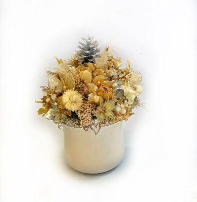 Merry Christmas Dried Flowers Heart Port