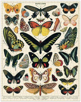Cavallini &amp; Co Vintage Puzzle -Butterflies 1000 Pce