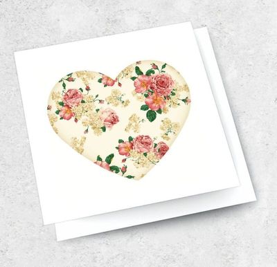 Greeting card-Small-Heart(Peach)