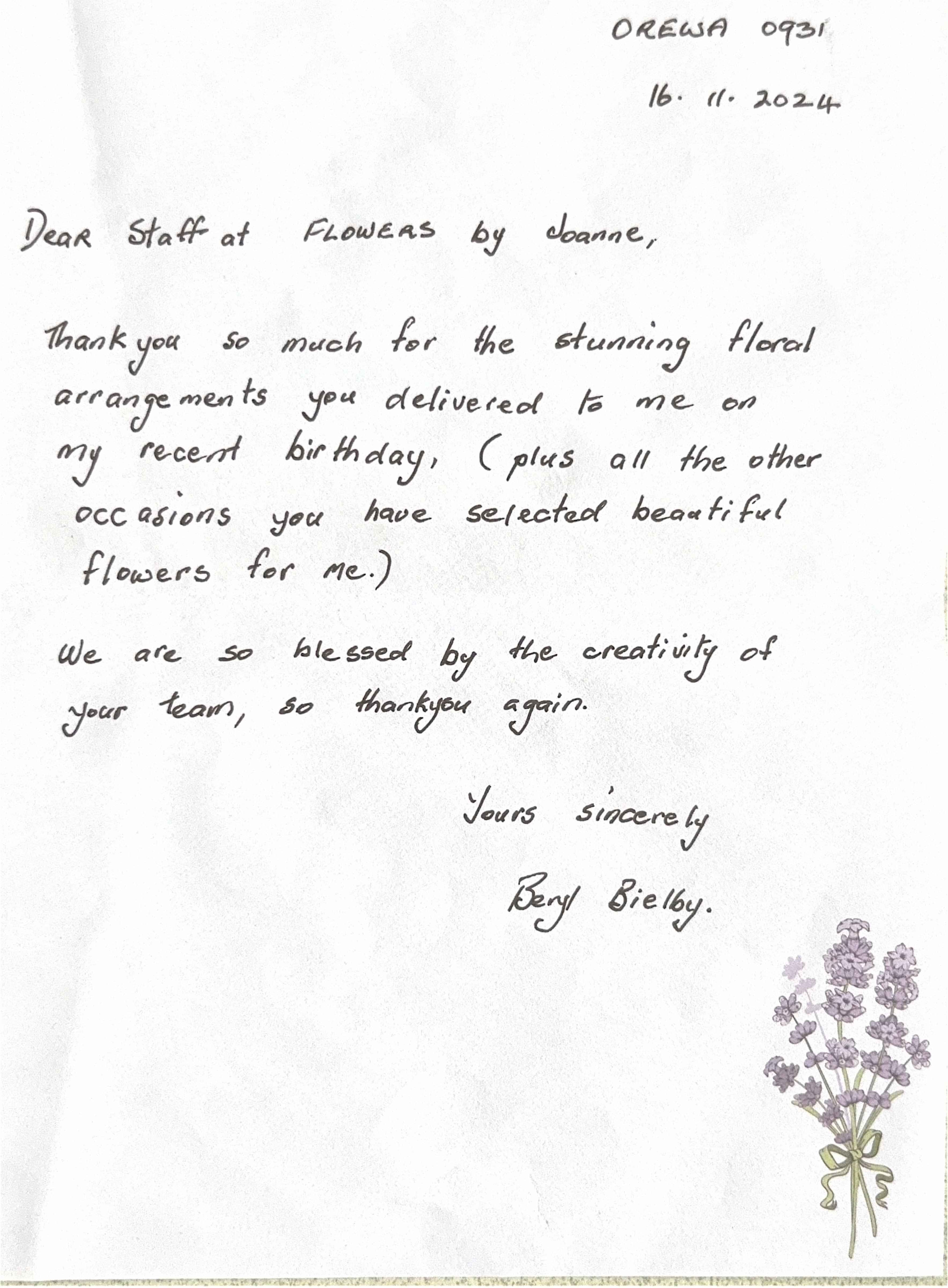 From 1976 to today, the heart of Flowers by Joanne has always been the people we serve.