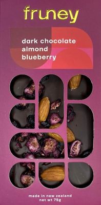 Fruney Dark Chocolate, Almond &amp; Blueberry Bar