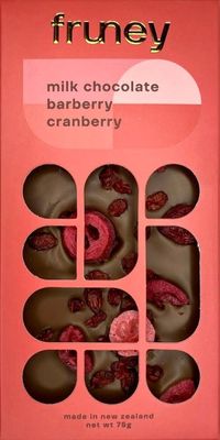 Fruney Milk Chocolate, Barberry &amp; Cranberry Bar