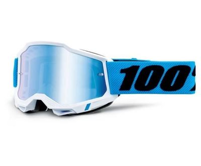 100% ACCURI 2 100% MOTO GOGGLE NOVEL - MIRROR BLUE LENS