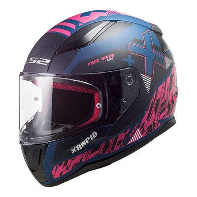 Closeout SALE. LS2 FF353 Rapid Xtreet Helmet - Matte Blue / Purple