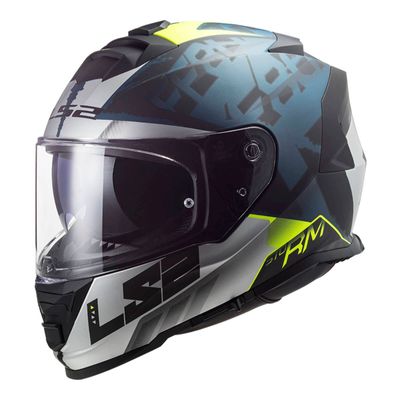 Closeout SALE. LS2 FF800 Storm Sprinter Helmet - Matte Black / Silver / Cobalt