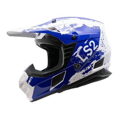 LS2 MX706 COZ Hyde Helmet - Junior Blue / White 06