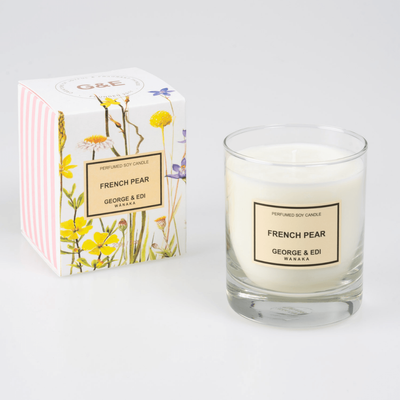 George &amp; Edi Perfumed Soy Candle - French Pear