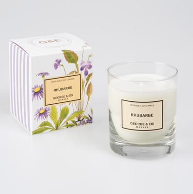 George &amp; Edi Perfumed Soy Candle - Rhubarbe