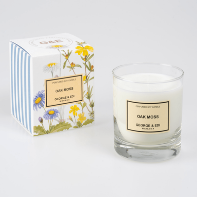 George &amp; Edi Perfumed Soy Candle - Oak Moss
