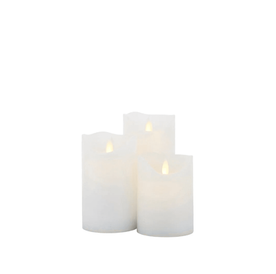 Sirius Rechargeable LED Wax Candle Set of 3
