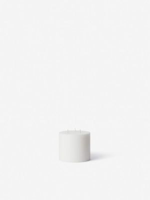 3 Wick Pillar Candle White - Small