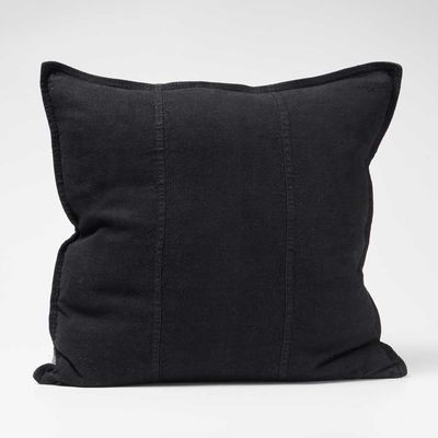 Luca Linen Cushion - Black 50x50cm