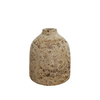 Earthenware Small Short Vessel - Aged Natural