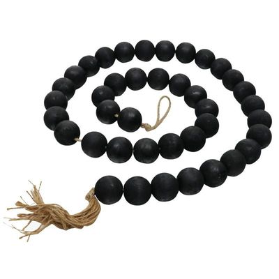 Wood Bead Garland - Black