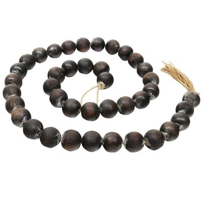 Wood Bead Garland - Brown