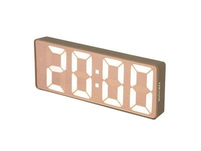 Karlsson&#039;s Copper Mirror Slim LED Alarm Clock - Green