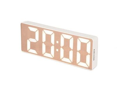 Karlsson&#039;s Copper Mirror Slim LED Alarm Clock - White