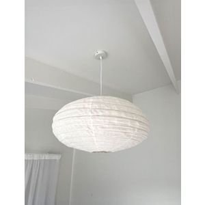 Linen Shade Oval 60cm White