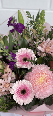 Soft Shades Hat Box - Florist Choice
