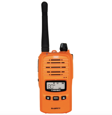 5/1 WATT IP67 UHF CB HANDHELD RADIO - BLAZE ORANGE