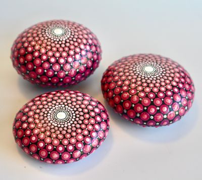 The Pink Ladies - Hand Painted Stones