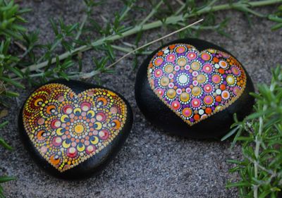 Little Hearts Hand Painted Stones