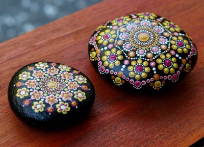 Retro Handpainted Stones