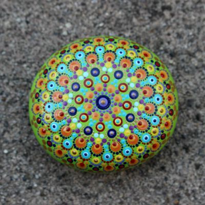 &#039;Limerick&#039; Mandala Handpainted Stone