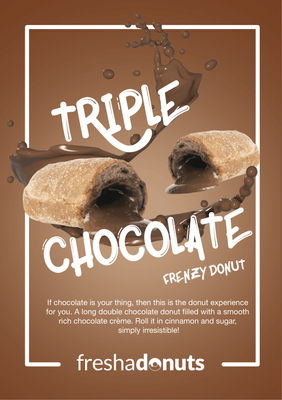 Triple Chocolate Frenzy Donuts (12pk)