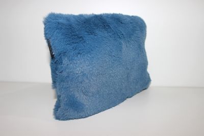 Steel Blue Furry Wheat Bag