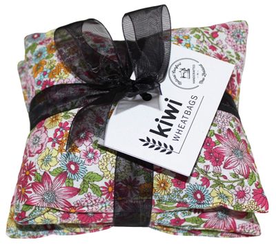 Wheat Bag with Washable Cover - Vintage Floral Pink