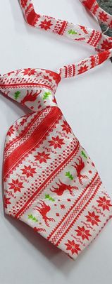 Christmas Neck Tie Red Reindeer