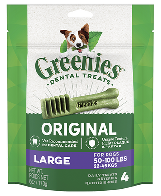 Greenies Original Dental Dog Treats Large 4 pack 22-45kg