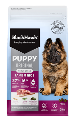 Black Hawk Original Large Breed Puppy Lamb and Rice Dog Food 10/20kg