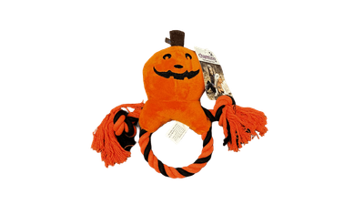 Charming Halloween Orange Pumpkin Rope Dog Toy