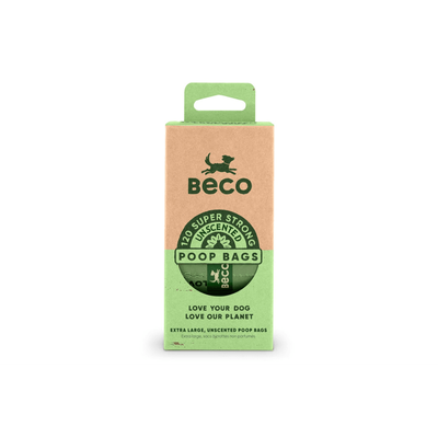 Beco Recycled Super Strong Poop Bags / 120pk / 8 rolls x 15 bags