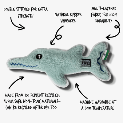 Resploot Tuffles Dolphin 32cm Tough Dog Toy