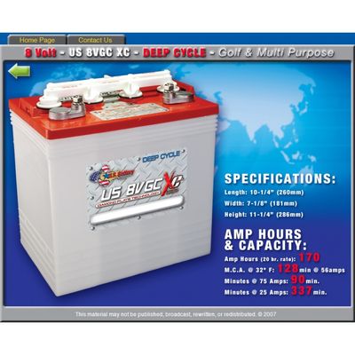 US Batteries 8 volt 170AH (set of 6 is only $2500 incl gst)