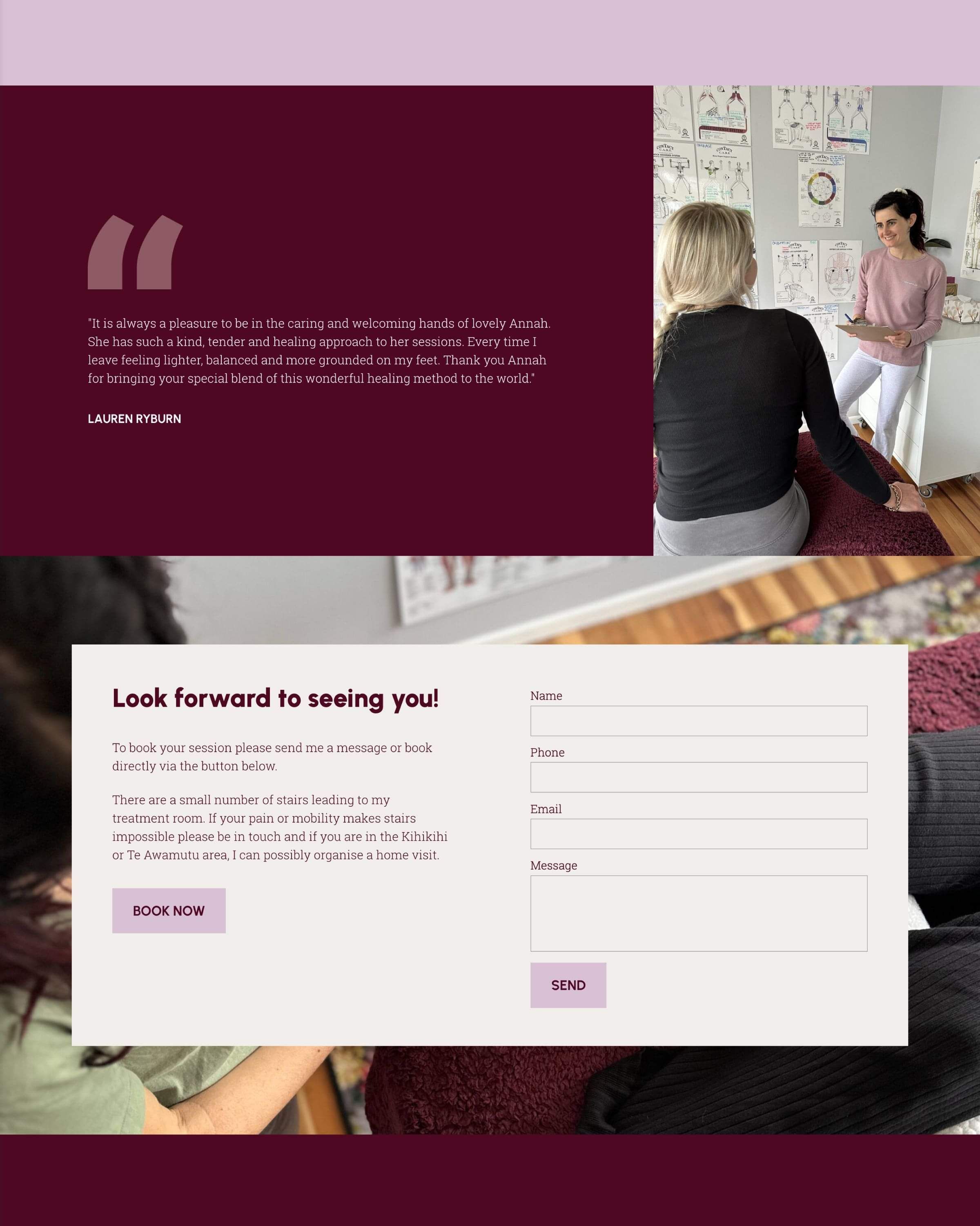 Website redesign for Annah Verheij. Creative Box Graphic Designer Te Awamutu