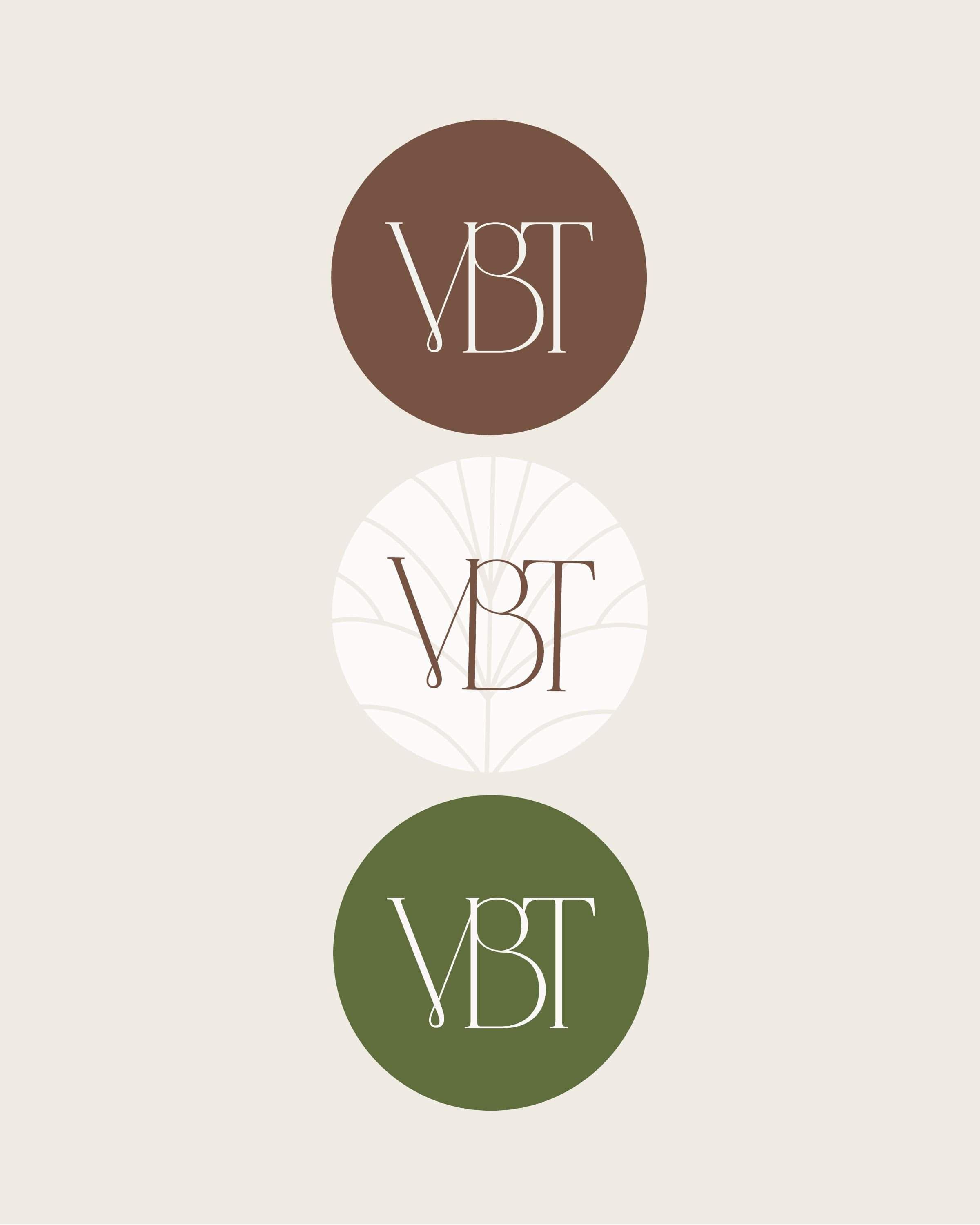 Image of Vital Body Therapy's modern style logo in natural brown and green. Designed by Creative Box. Waikato, New Zealand. 