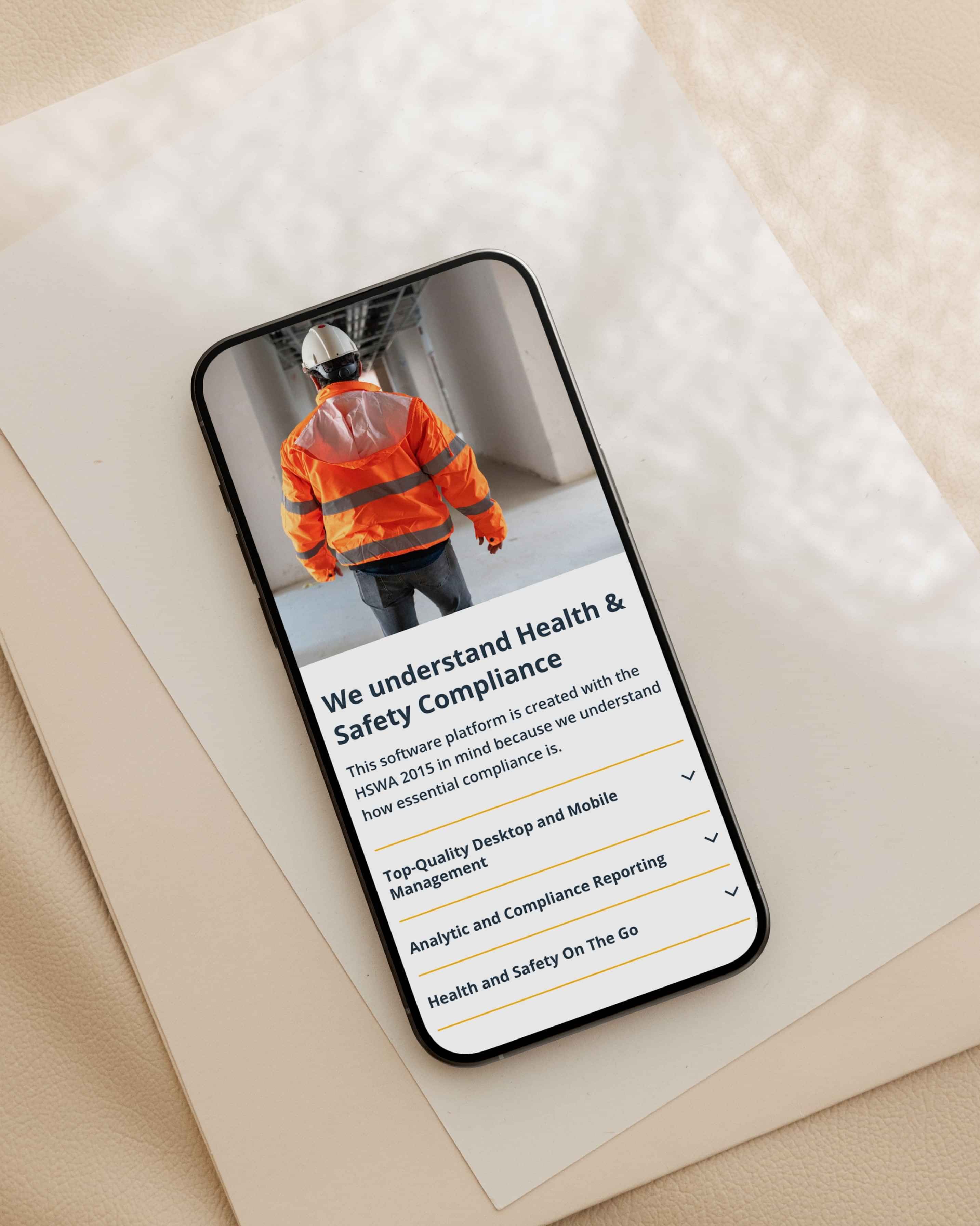  Image of StarSafe App website, health & safety app for tradies. Website by Creative Box. Waikato, New Zealand. 