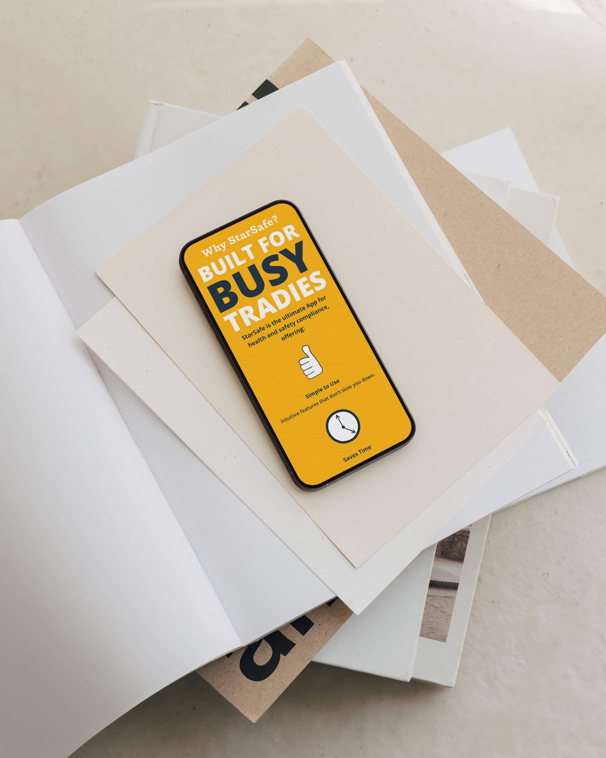  Image of StarSafe App website, health & safety app for tradies. Website by Creative Box. Waikato, New Zealand. 