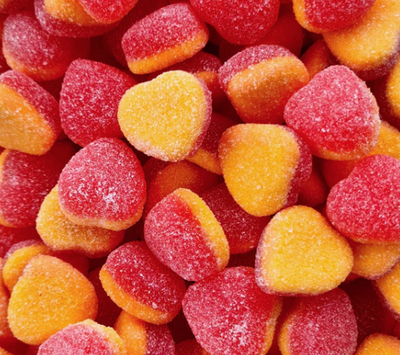 Sugared Filled Peach Hearts