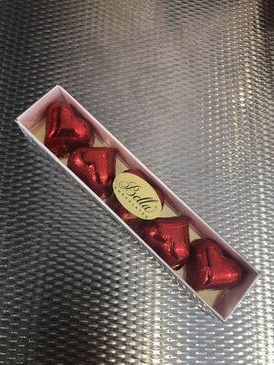 Small Chocolate Foiled Hearts Box