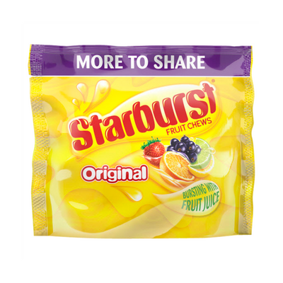 Starburst Original Fruit Chews Sweets More to Share Pouch Bag 350g