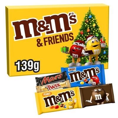 M&amp;M&#039;s and Friends Chocolate Medium Christmas Selection Box 139g
