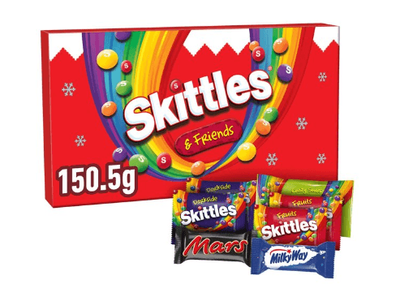 Skittles and Friends Sweets Medium Christmas Selection Box 150g