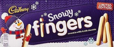 Cadbury Snowy Chocolate Fingers Biscuits 115g