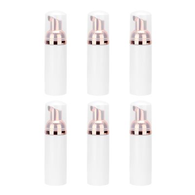 Empty shampoo bottle with pump - White/Rose Gold 30ml