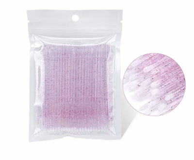 Microbrush Pink Glitter Pack 100